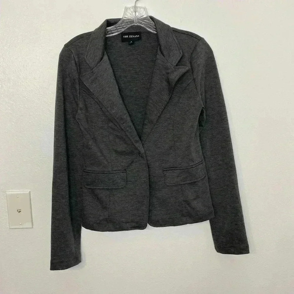 The Zenana Gray Soft Blazer - Picture 2 of 7